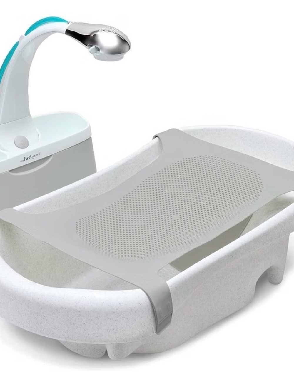 First years Baby Spa Bathtub Set in White and Teal